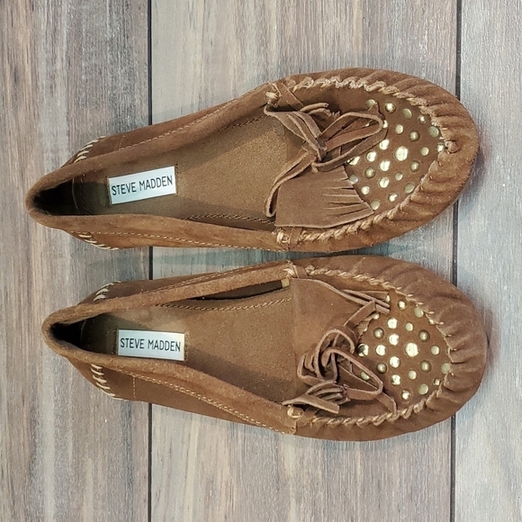 Steve Madden Women Suede Boho Loafer Flats shoes sz 8.5M - Picture 4 of 12